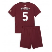 Camisa de time de futebol Manchester City John Stones #5 Replicas 3º Equipamento Infantil 2024-25 Manga Curta (+ Calças curtas)